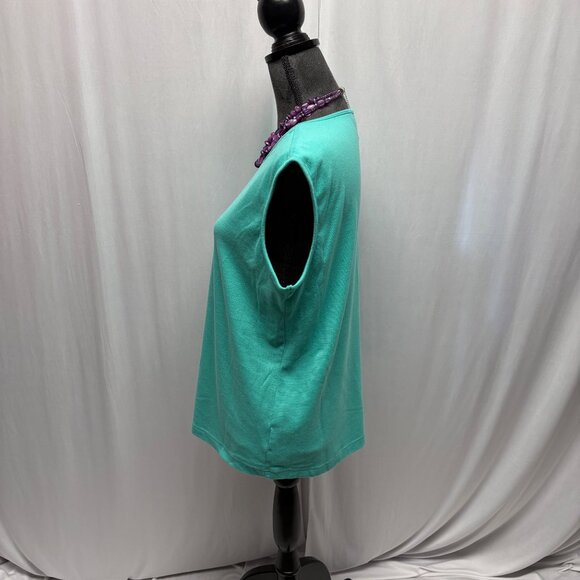 Southern Lady Sleeveless Top Womens Size Large Mint Green Tank Layering Casual - Picture 3 of 7